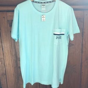 NWT Victoria’s Secret Pink blue t-shirt